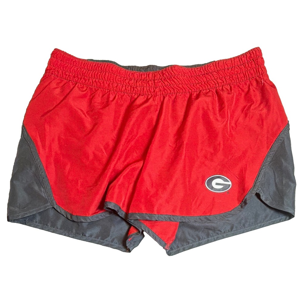 Rivalry Threads Women's Georgia Bulldogs Athletic Shorts Red/Gray Colorblock M